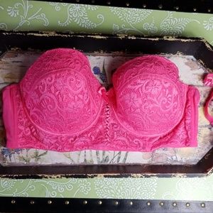 Adore me strapless bra 44D hot pink